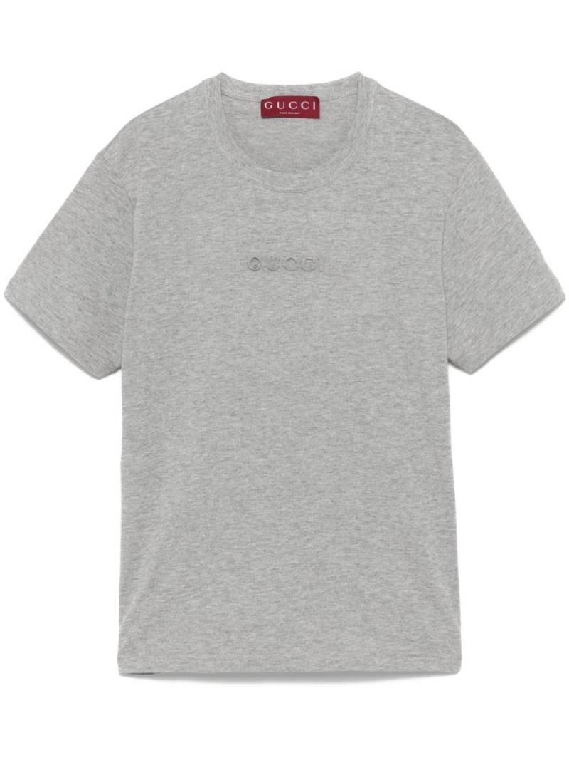 Gucci logo-embossed cotton T-shirt - Grey von Gucci