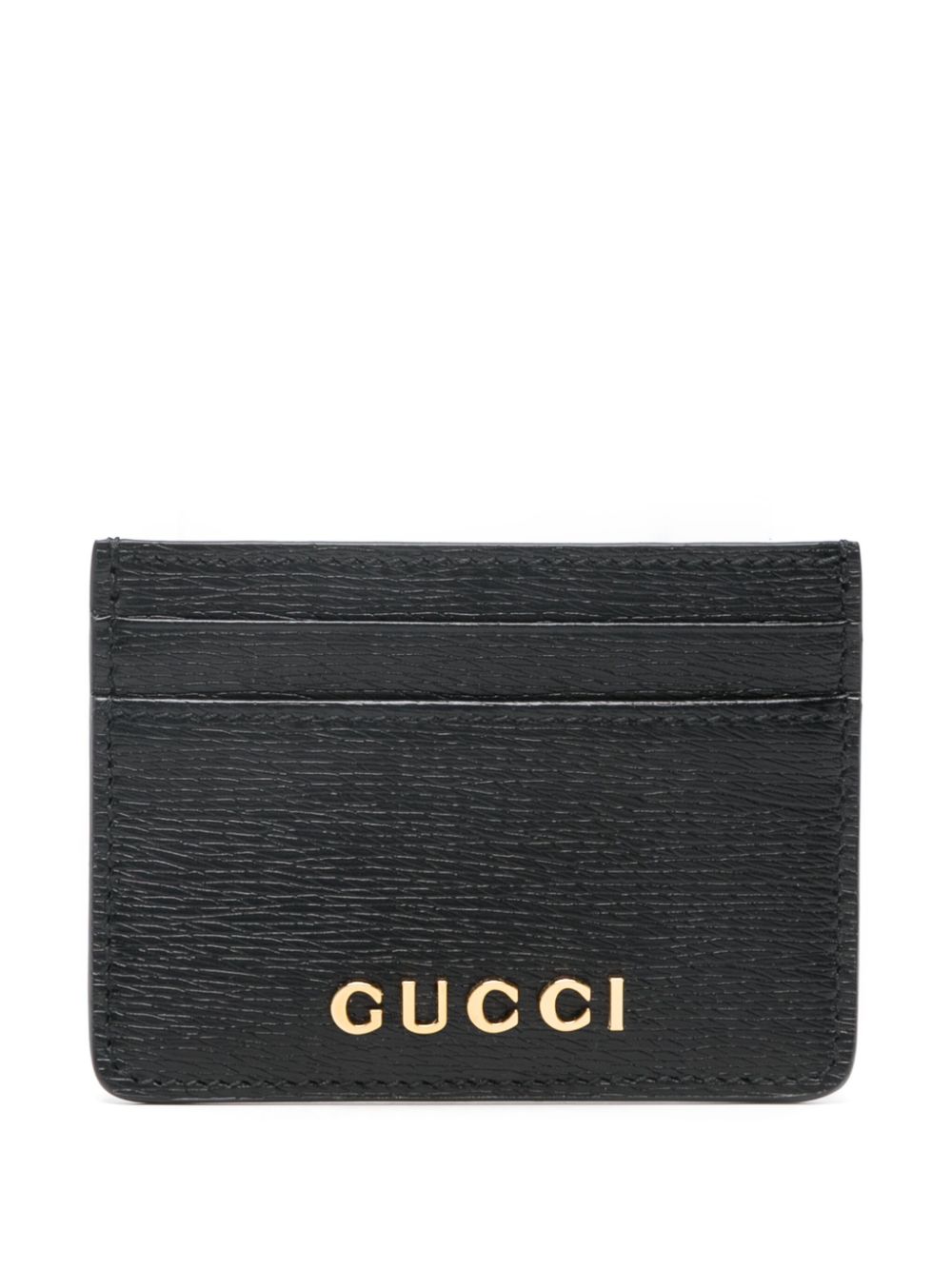 Gucci logo-lettering card holder - Black von Gucci