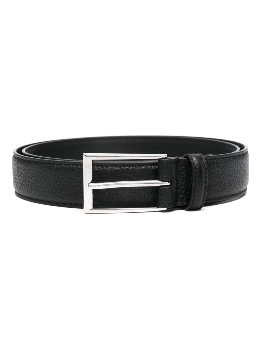 Gucci logo-lettering leather belt - Black von Gucci