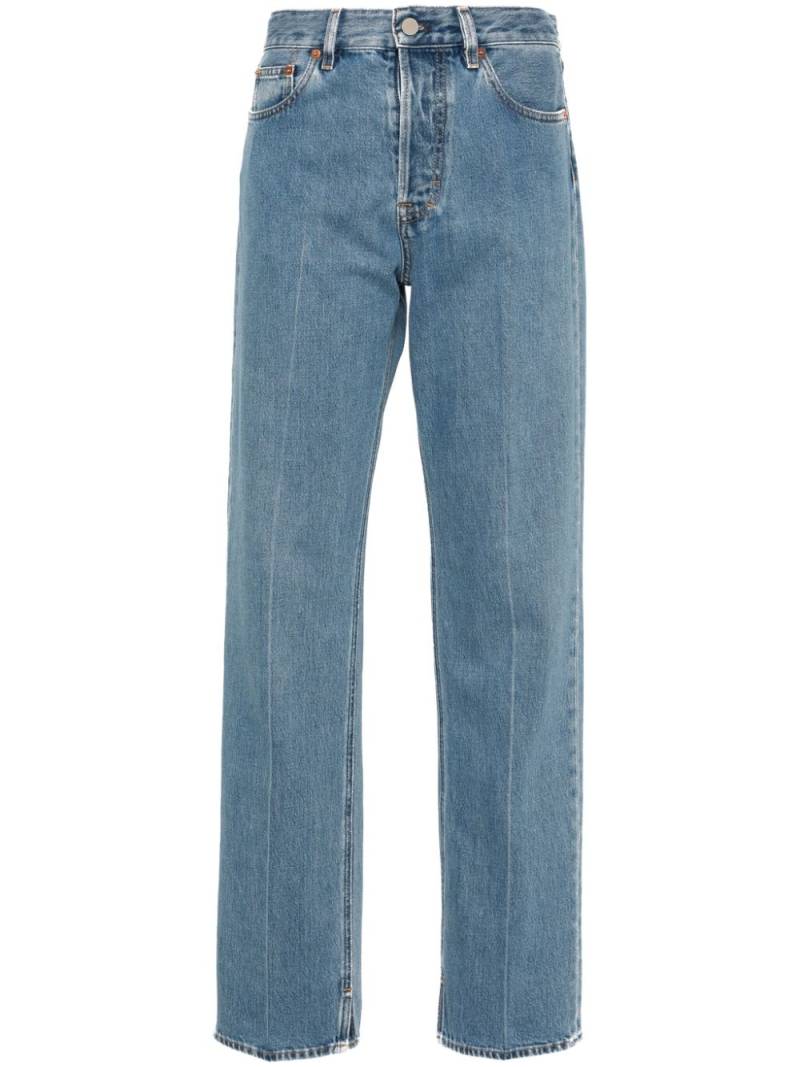 Gucci logo-patch straight jeans - Blue von Gucci