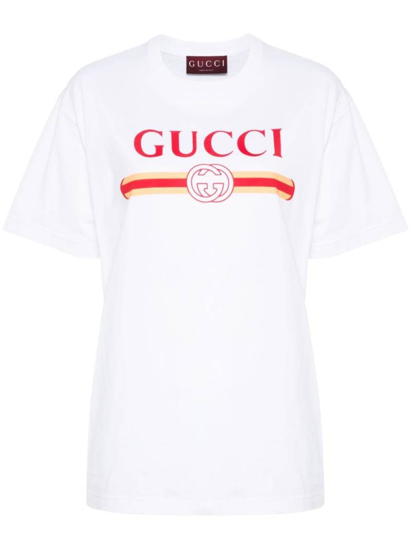 Gucci logo-print cotton T-shirt - White von Gucci