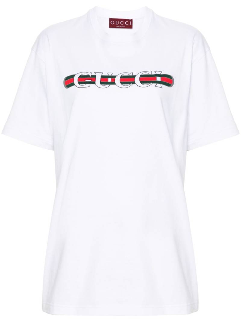 Gucci logo-print cotton T-shirt - White von Gucci