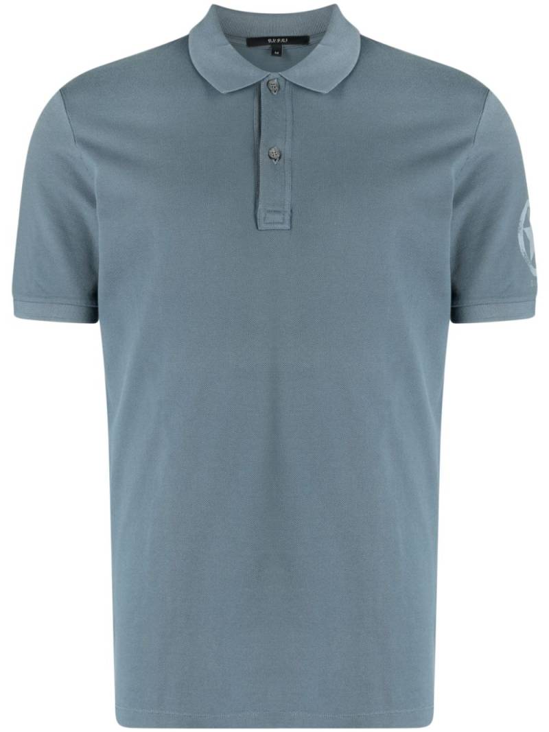 Gucci logo-print cotton polo shirt - Blue von Gucci