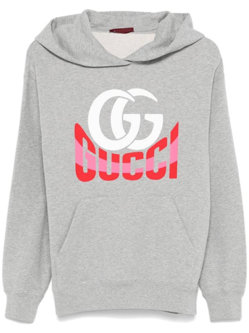 Gucci logo-print hoodie - Grey von Gucci