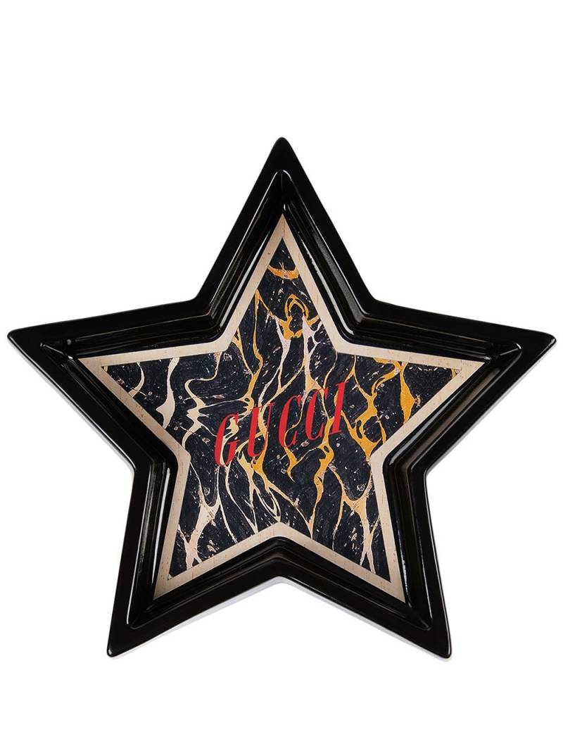 Gucci logo-print star tray - Black von Gucci