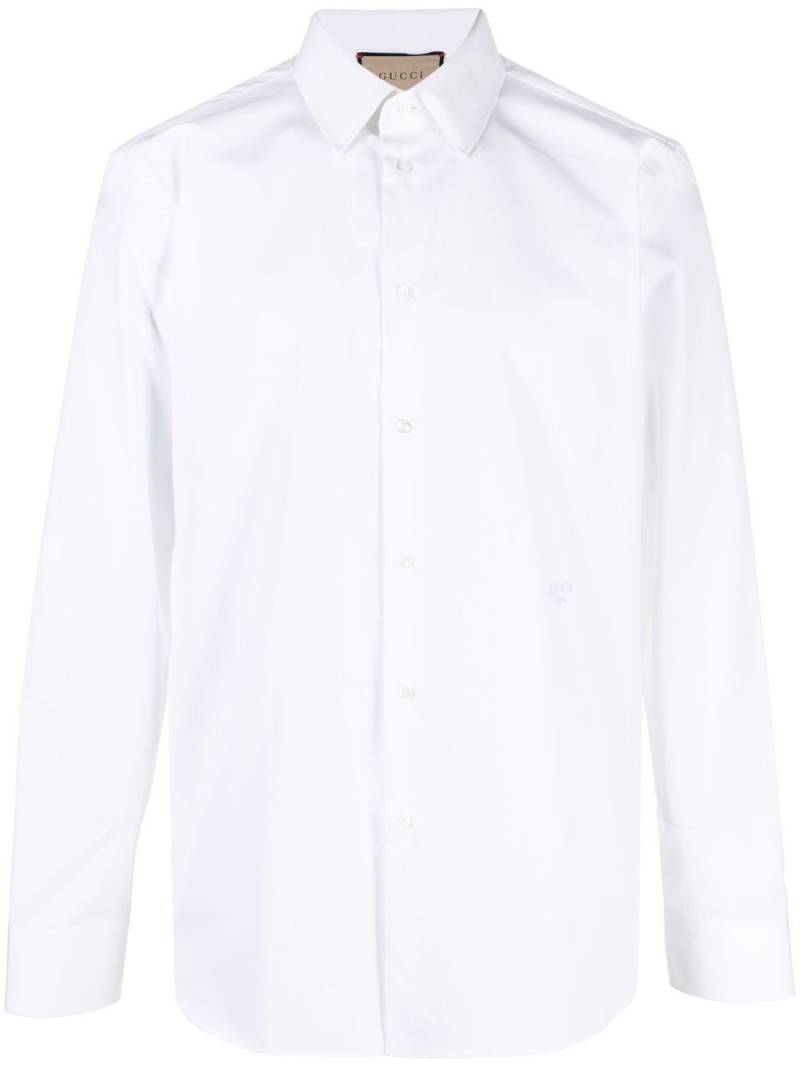 Gucci long-sleeved cotton shirt - White von Gucci