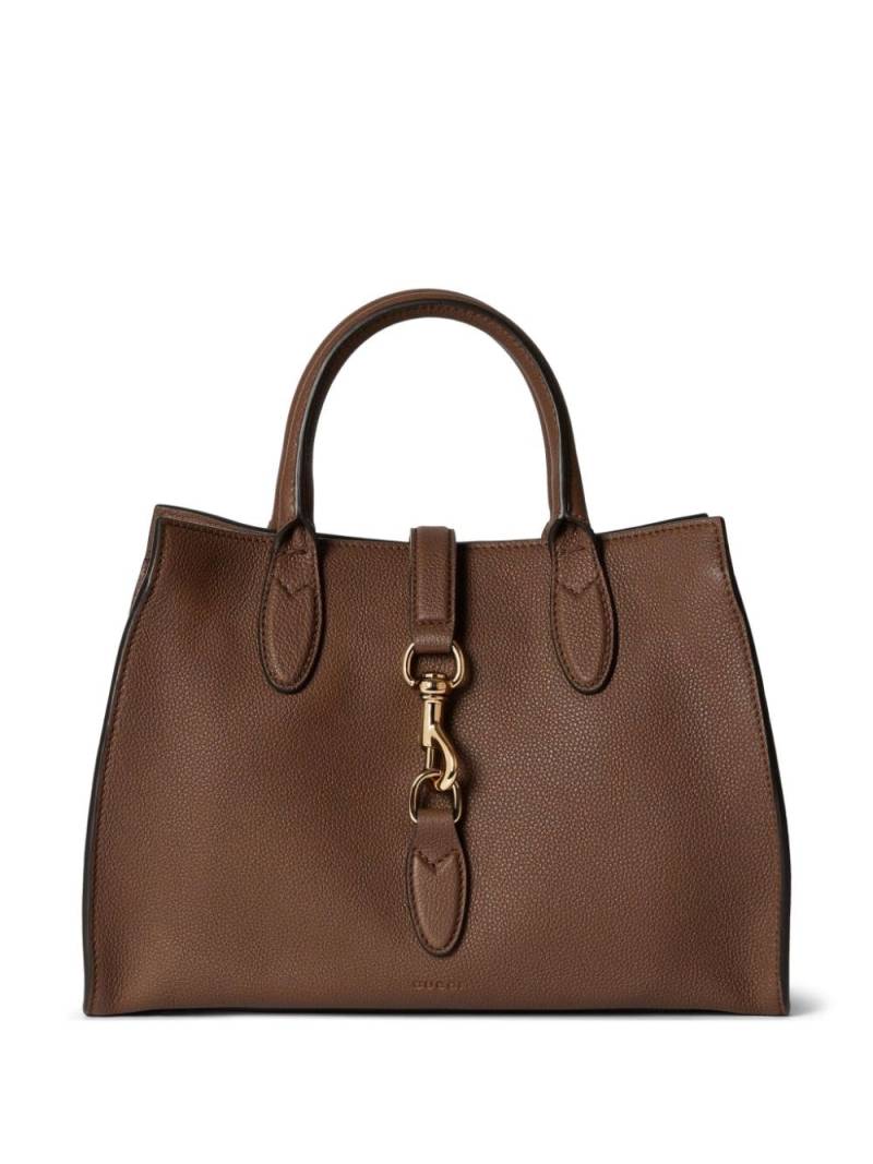 Gucci medium hook-fastening tote bag - Brown von Gucci