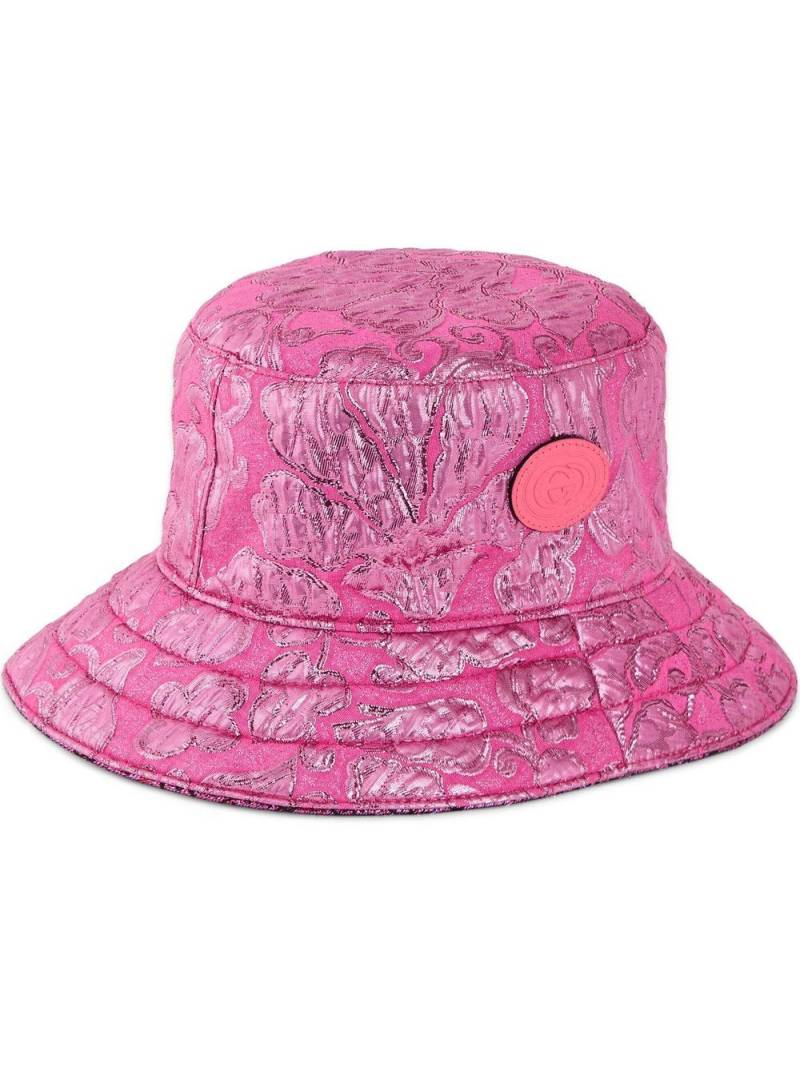 Gucci metallic jacquard reversible bucket hat - Pink von Gucci