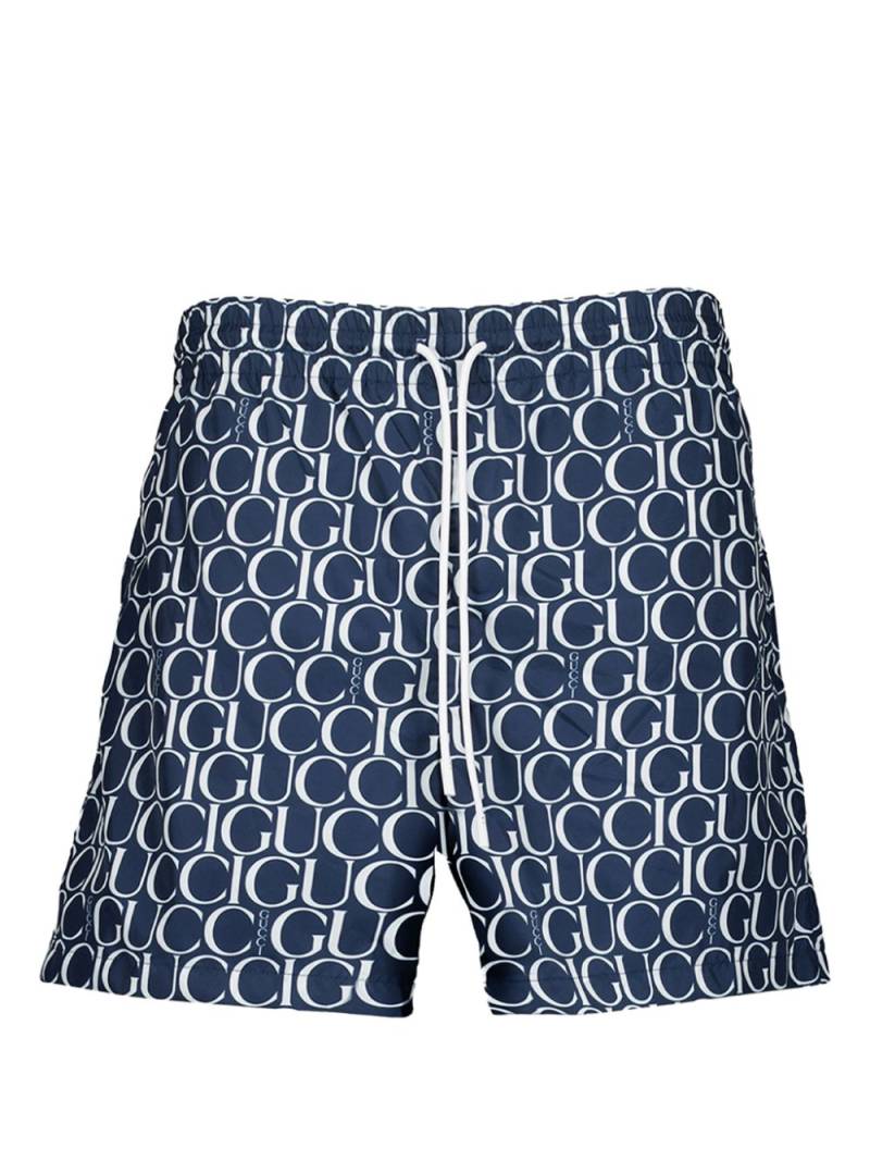 Gucci monogram-print swim shorts - Blue von Gucci