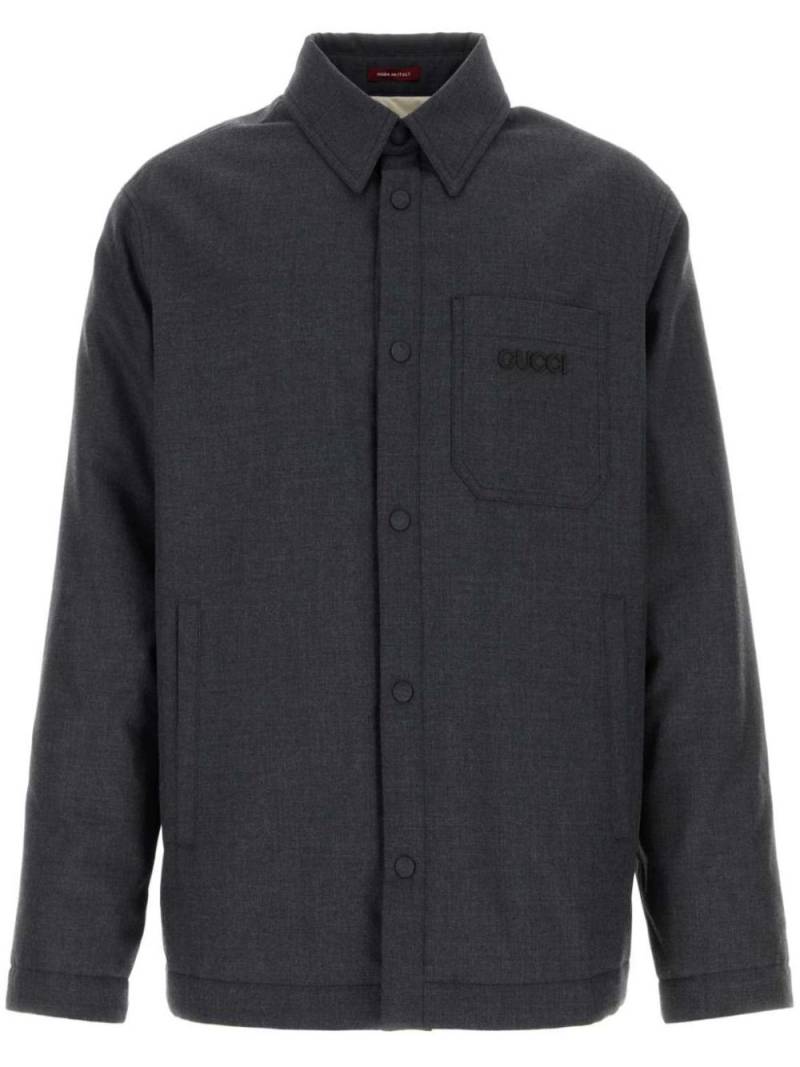 Gucci padded shirt jacket - Grey von Gucci