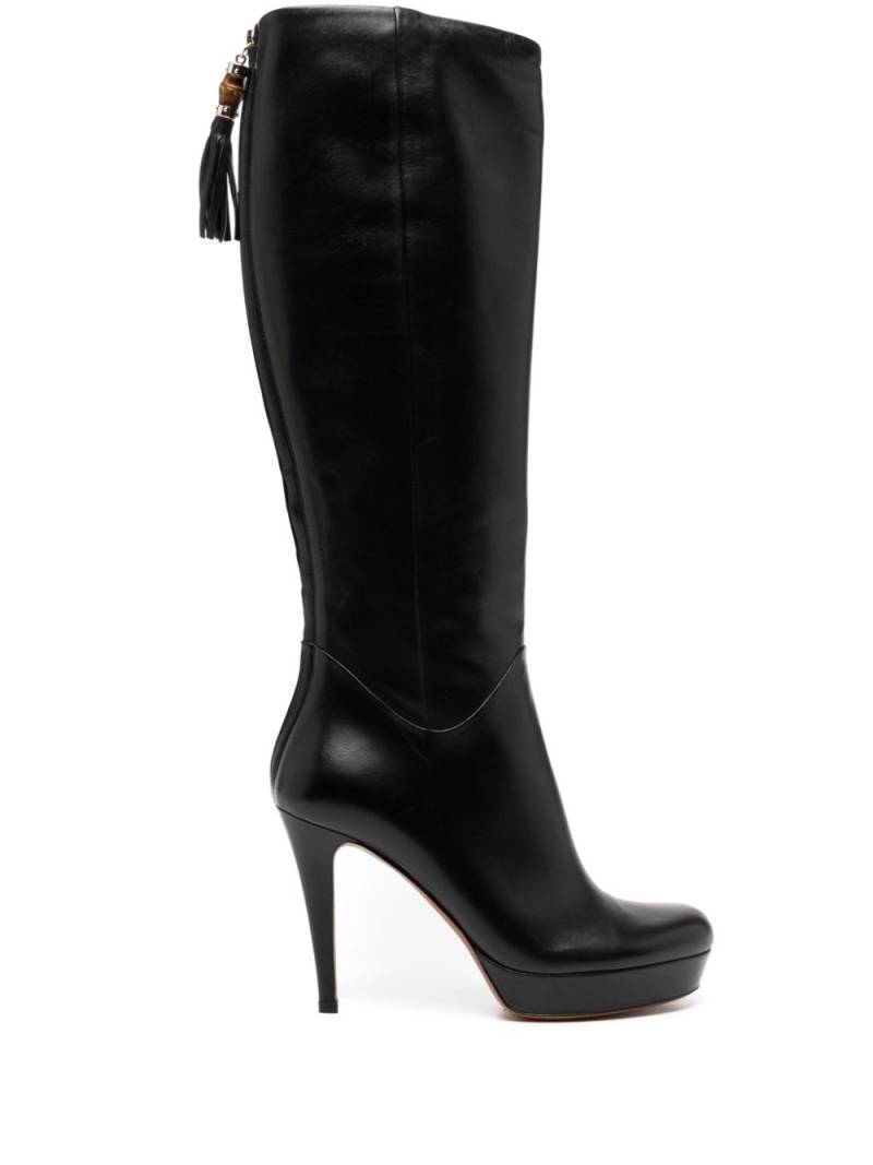 Gucci 110mm leather boots - Black von Gucci