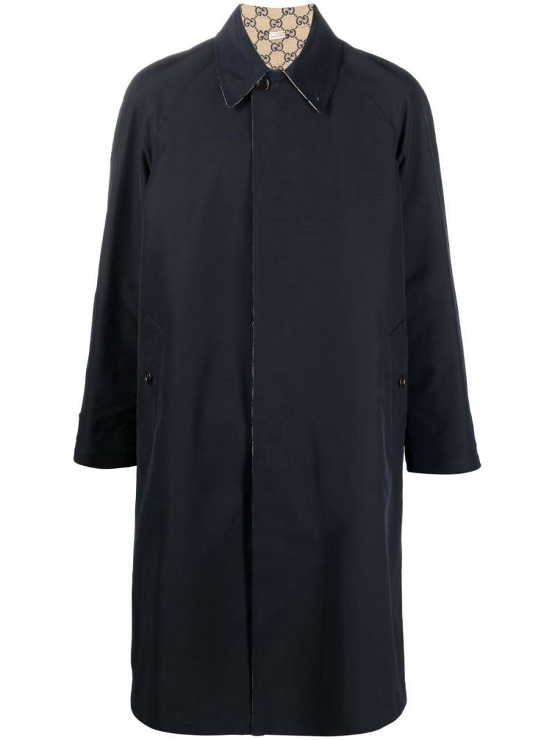 Gucci reversible collared coat - Blue von Gucci