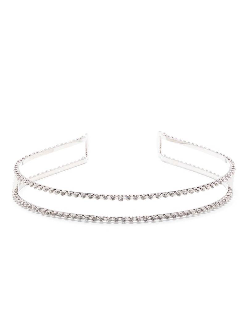 Gucci rhinestone-embellished hair band - Silver von Gucci