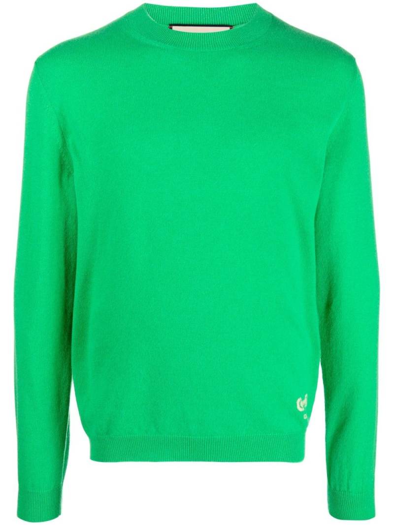 Gucci round-neck knit jumper - Green von Gucci