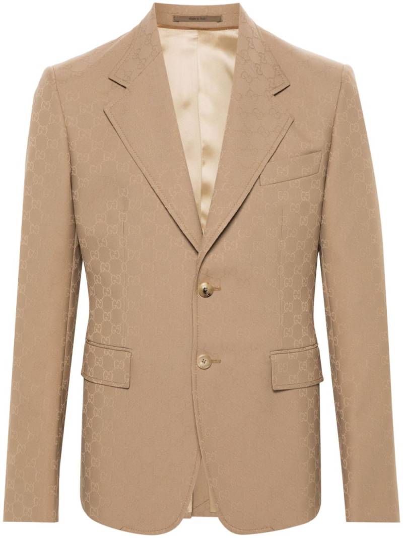 Gucci single-breasted Interlocking G blazer - Neutrals von Gucci