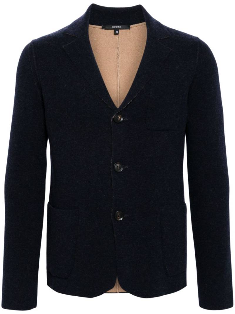 Gucci single-breasted wool blazer - Blue von Gucci