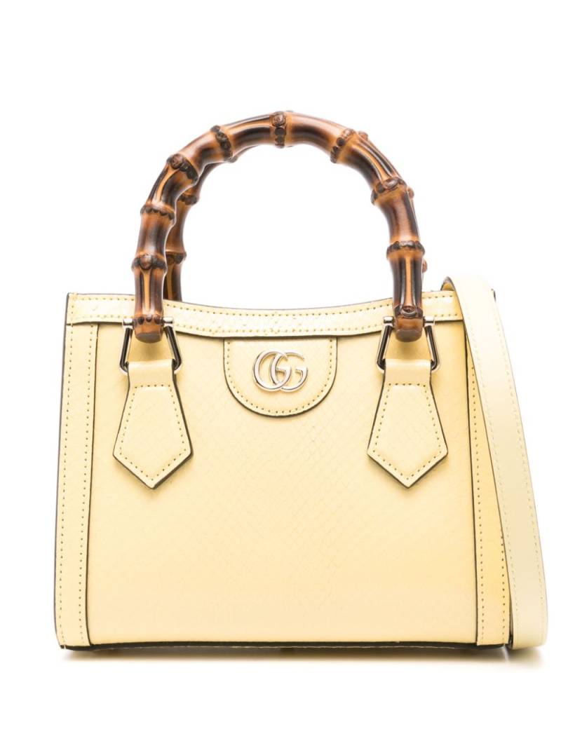 Gucci small Diana leather tote bag - Yellow von Gucci