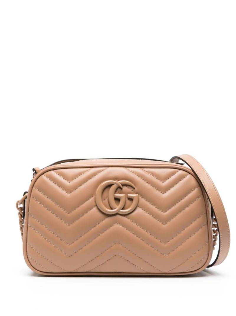 Gucci small GG Marmont shoulder bag - Brown von Gucci