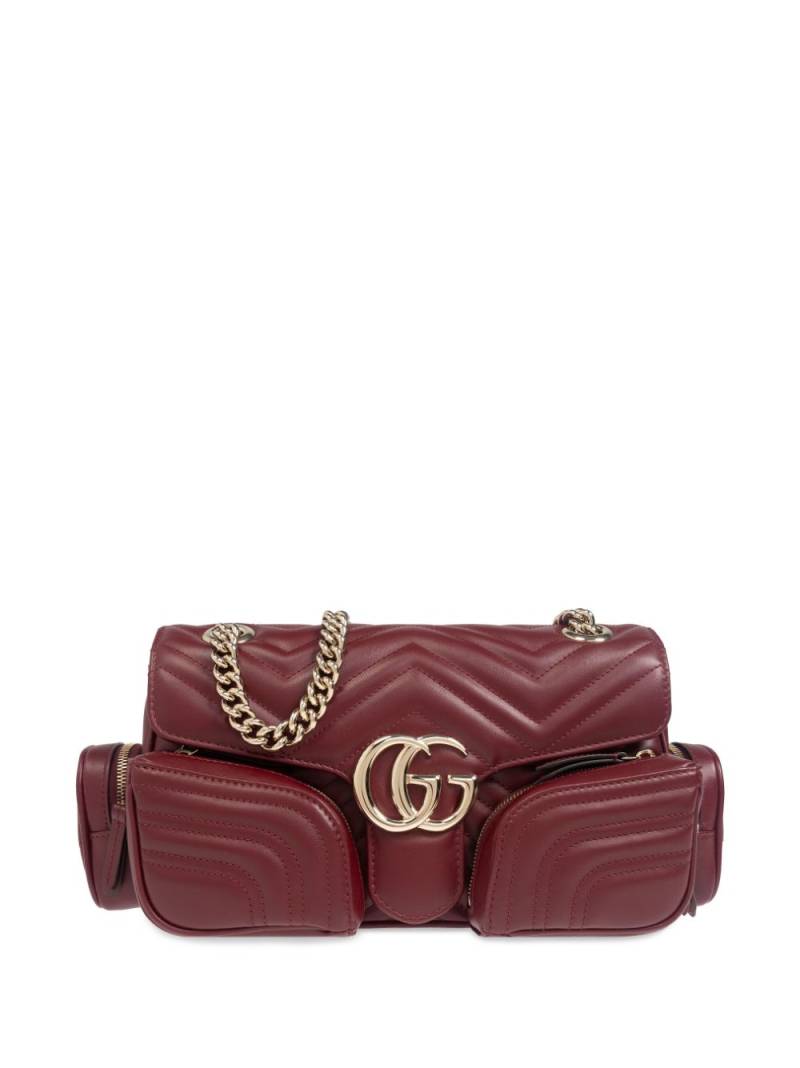 Gucci small GG Marmont shoulder bag - Red von Gucci