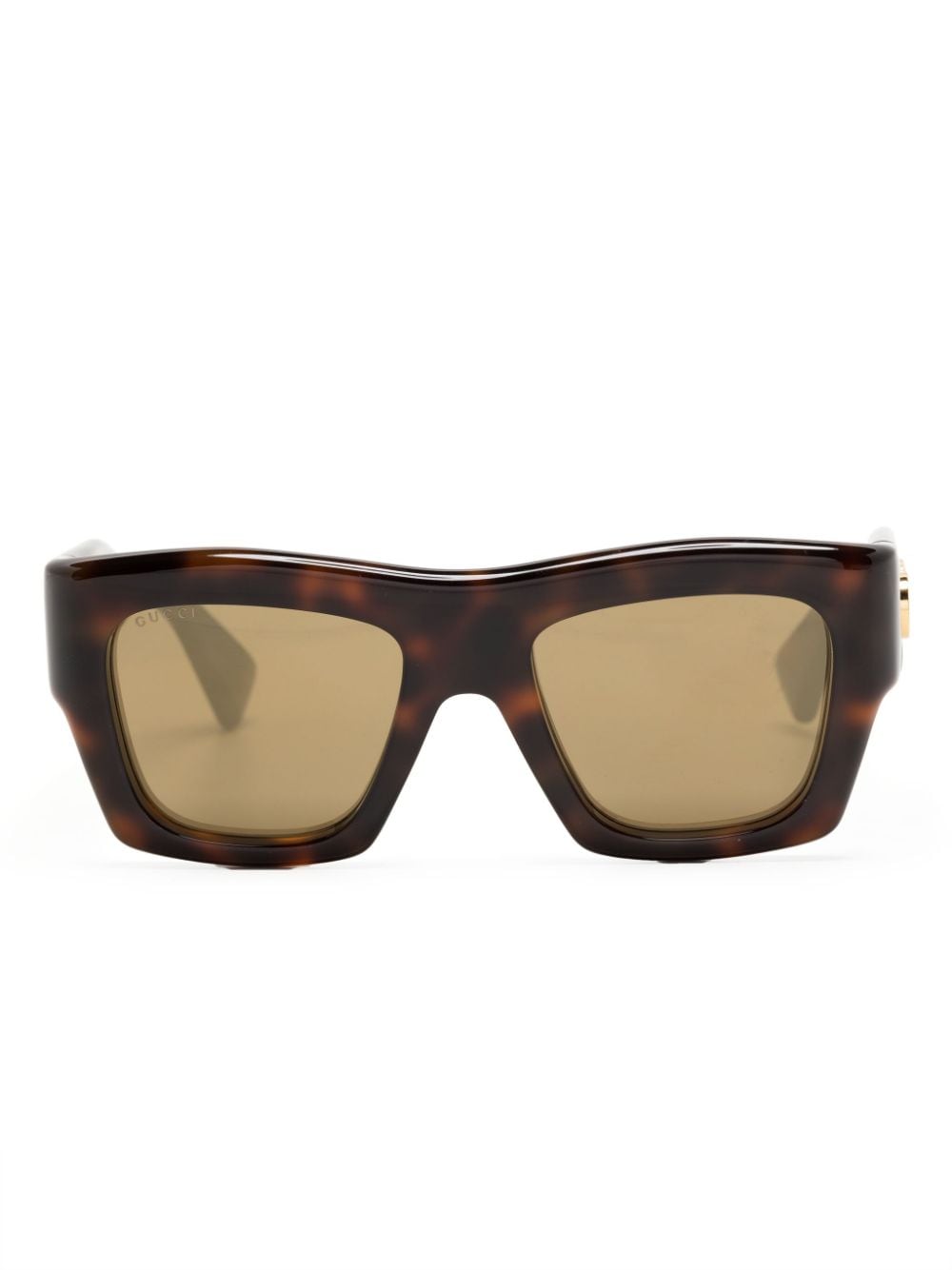 Gucci square frame sunglasses - Brown von Gucci