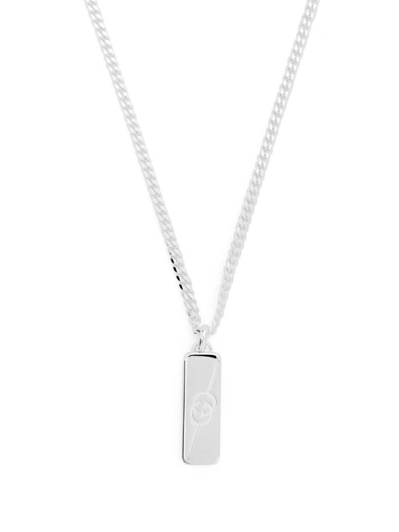 Gucci sterling silver Diagonal Interlocking G necklace von Gucci