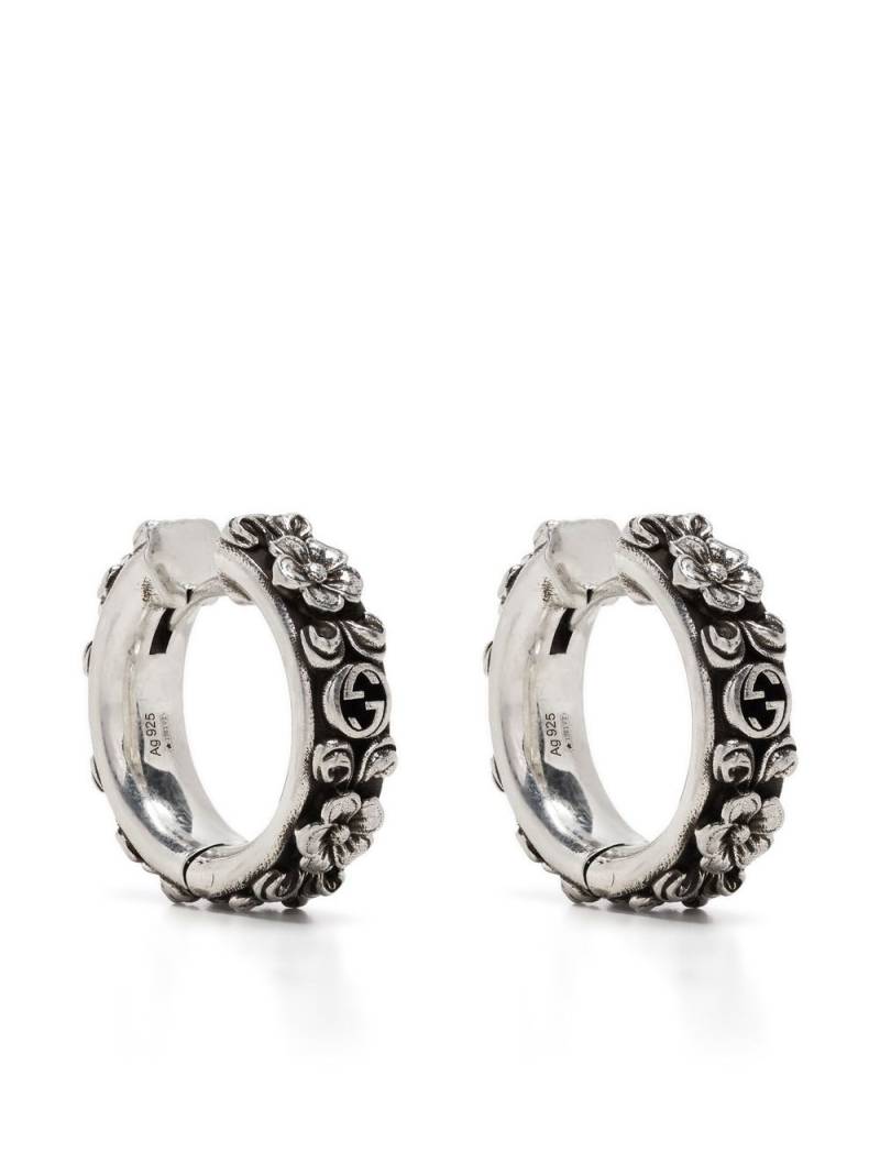 Gucci sterling silver Interlocking G hoop earrings von Gucci