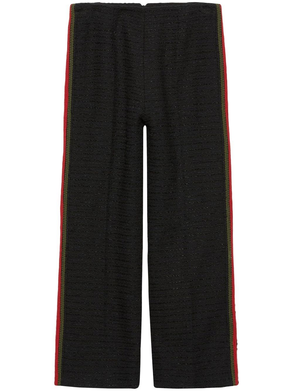 Gucci stripe-detail tweed trousers - Black von Gucci