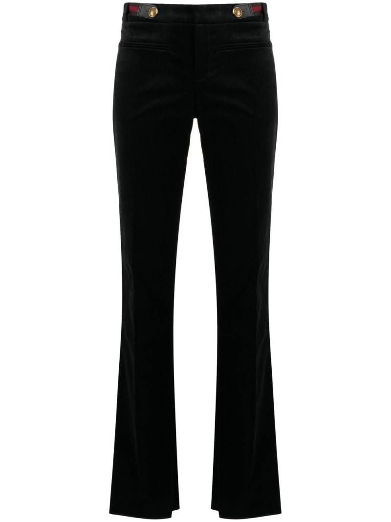 Gucci velvet slim-fit trousers - Black von Gucci