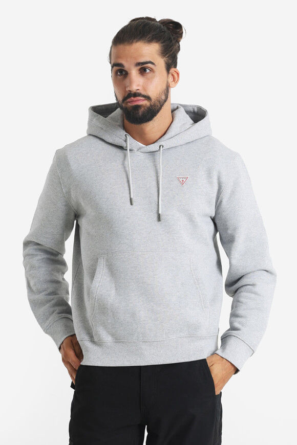 Guess Jeans Iconic Kapuzensweatshirt | Medium Grey Heather | Herren  | L von Guess Jeans