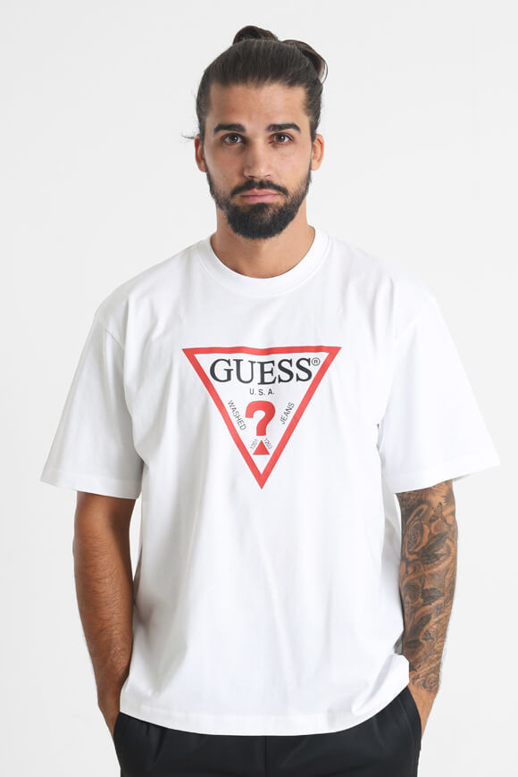 Guess Jeans Iconic T-Shirt | Pure White | Herren  | L von Guess Jeans