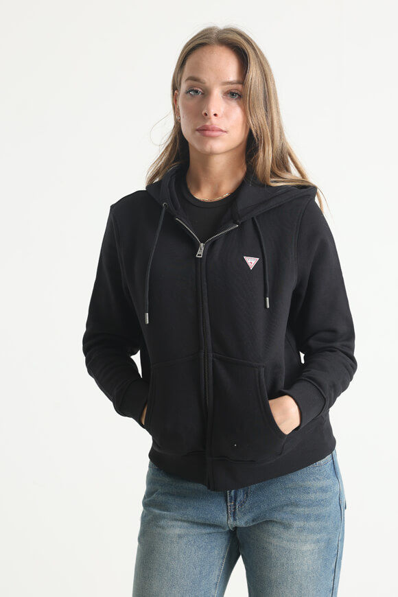 Guess Jeans Kapuzensweatjacke | Jet Black | Damen  | L von Guess Jeans