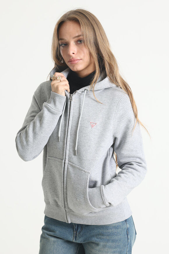 Guess Jeans Kapuzensweatjacke | Medium Grey Heather | Damen | L Guess Jeans Kapuzensweatjacke | Medium Grey Heather | Damen | L von Guess Jeans