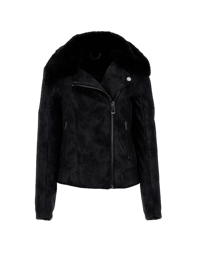 GUESS Jacke in Lederoptik schwarz | XS GUESS Jacke in Lederoptik schwarz | XS von Guess