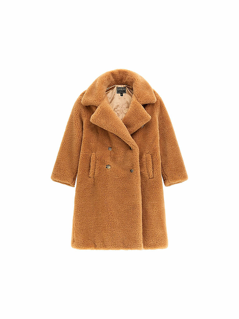 GUESS Mädchen Mantel in Felloptik SHERPA COAT beige | 140 von Guess