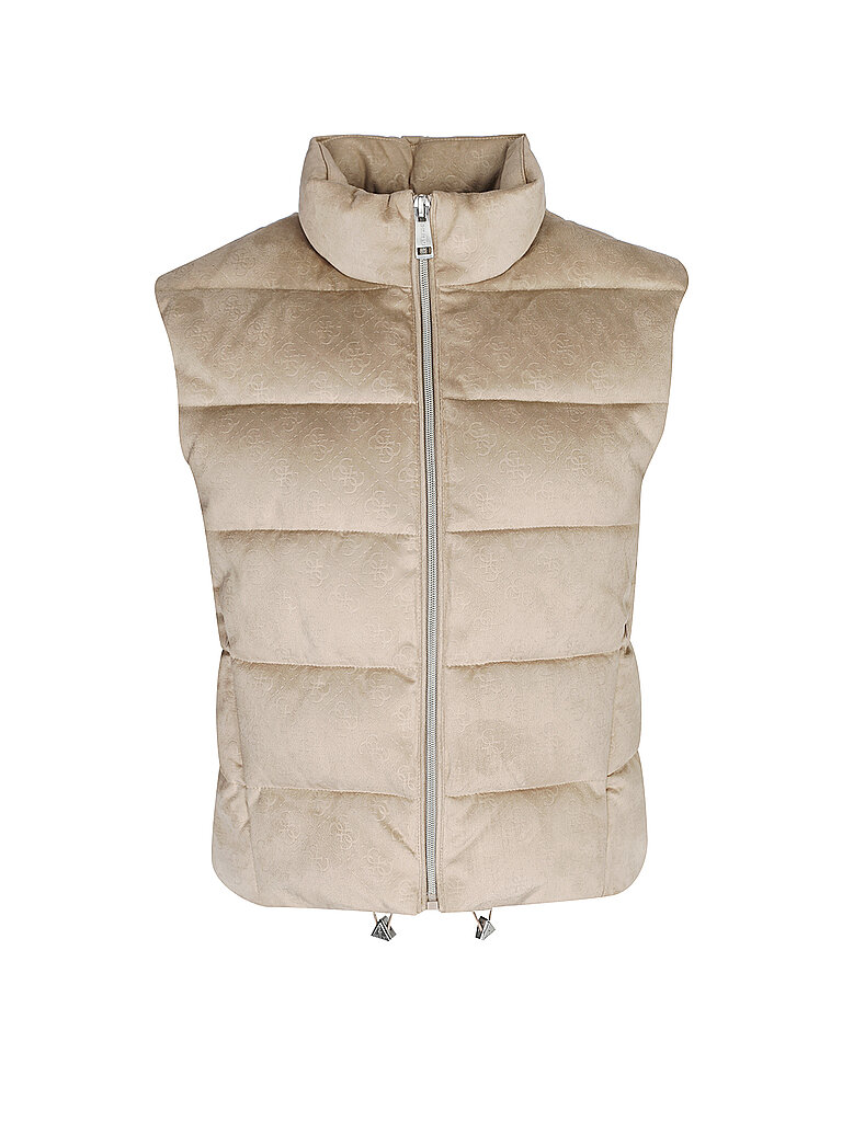 GUESS Steppgilet in Lederoptik  JOLE  beige | L von Guess