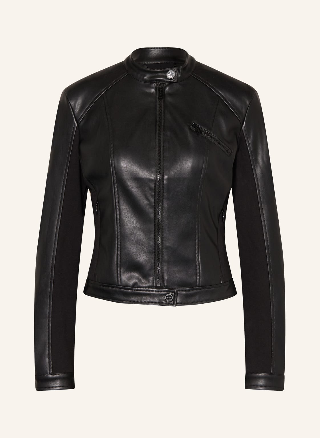 Guess Bikerjacke New Fiametta In Lederoptik schwarz Guess Bikerjacke New Fiametta In Lederoptik schwarz von Guess