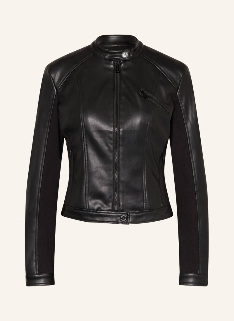 Guess Bikerjacke New Fiametta In Lederoptik schwarz von Guess