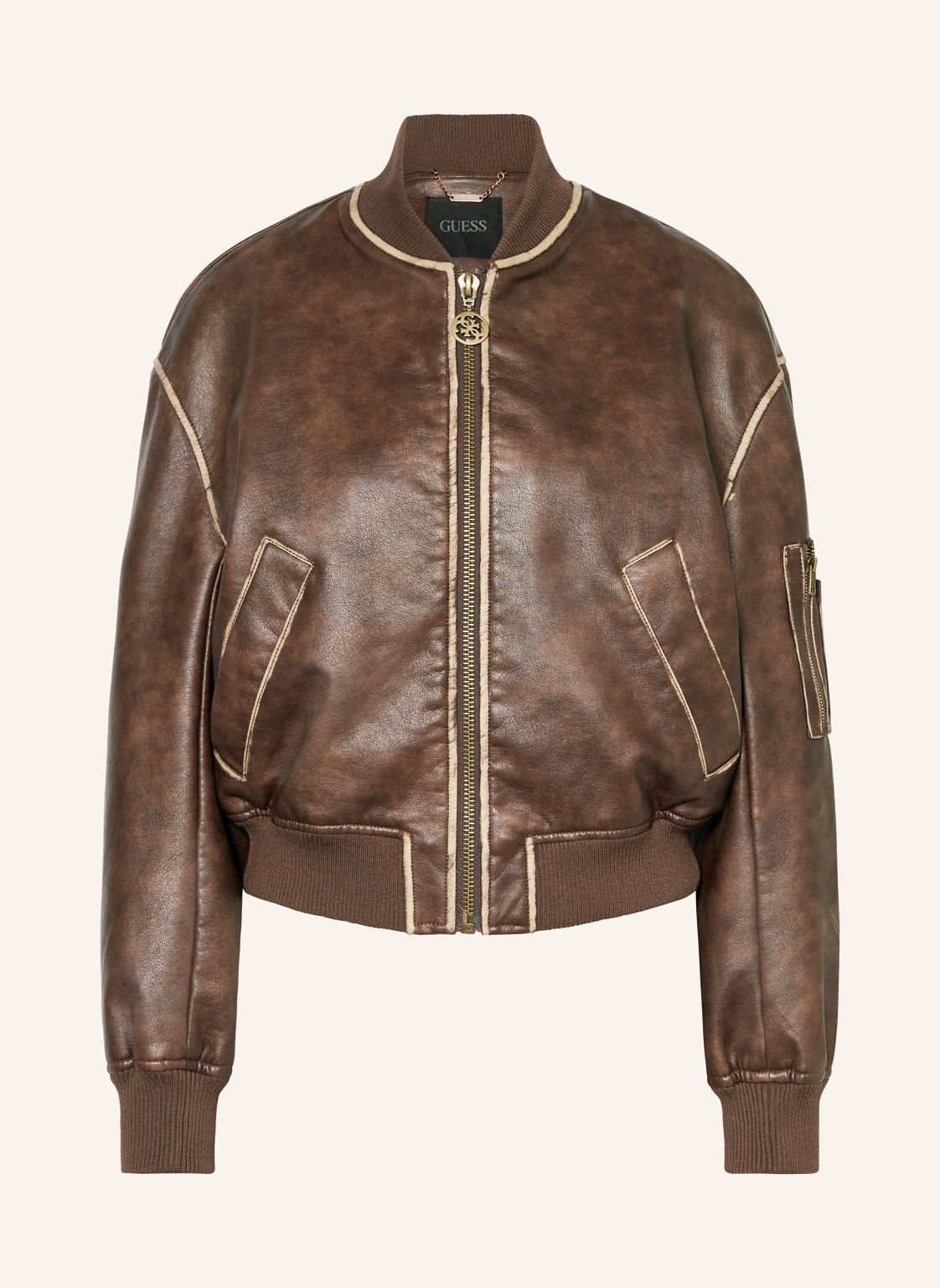 Guess Blouson Angelique In Lederoptik braun Guess Blouson Angelique In Lederoptik braun von Guess