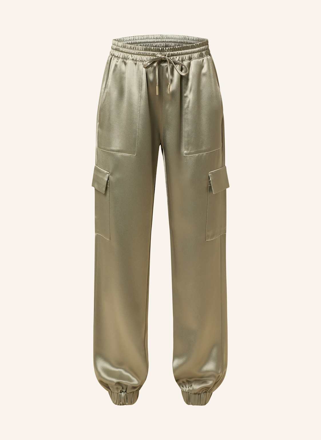 Guess Cargohose Marzia Aus Satin gruen Guess Cargohose Marzia Aus Satin gruen von Guess