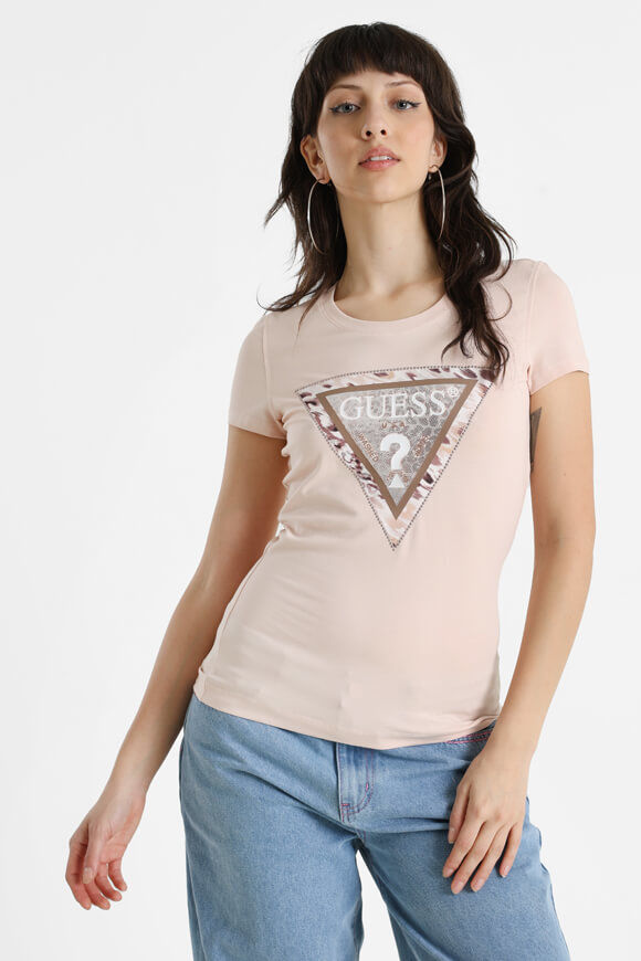 Guess Cheeta T-Shirt | Dimrose | Damen  | M von Guess