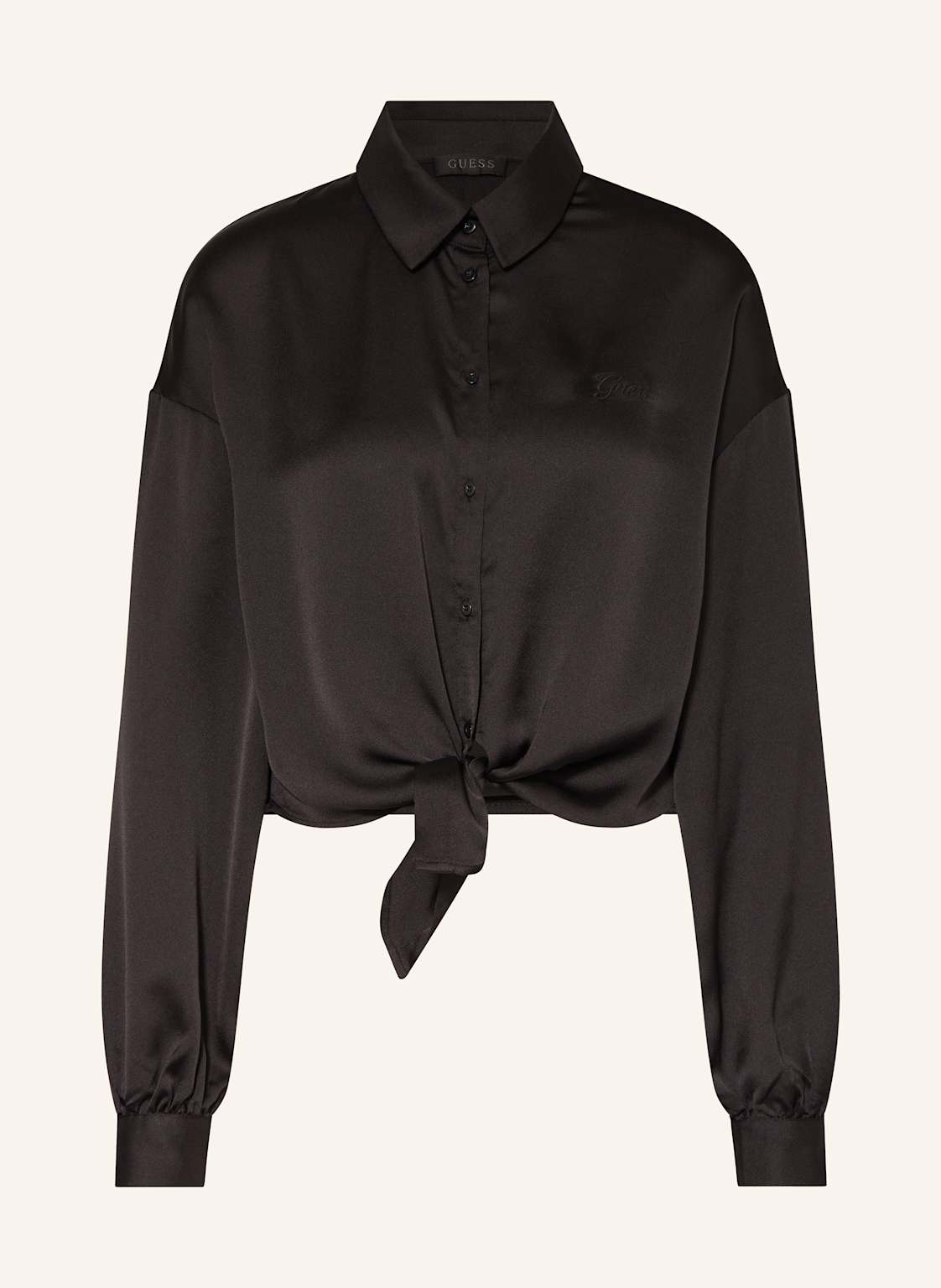 Guess Cropped-Hemdbluse schwarz Guess Cropped-Hemdbluse schwarz von Guess