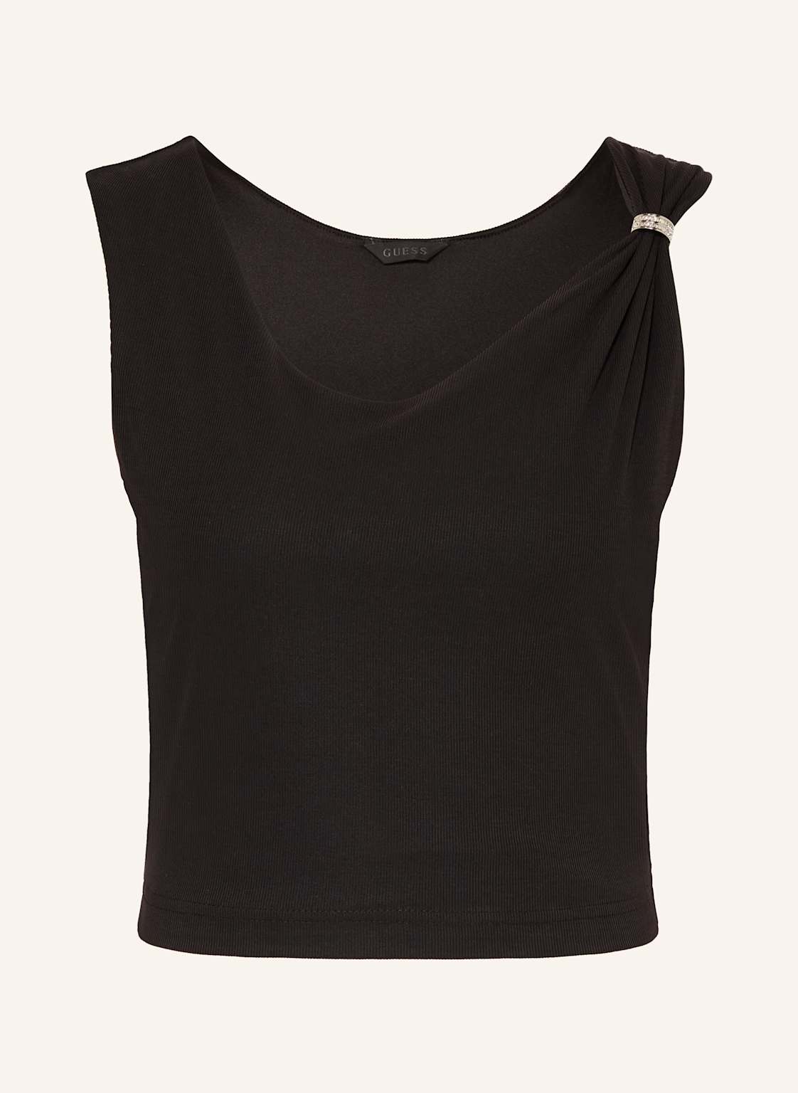Guess Cropped-Top Aimee Mit Schmucksteinen schwarz Guess Cropped-Top Aimee Mit Schmucksteinen schwarz von Guess