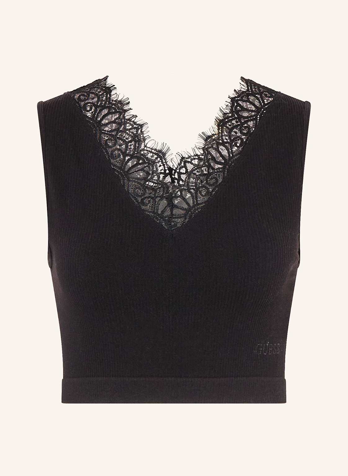 Guess Cropped-Top Raquel Mit Spitze schwarz Guess Cropped-Top Raquel Mit Spitze schwarz von Guess