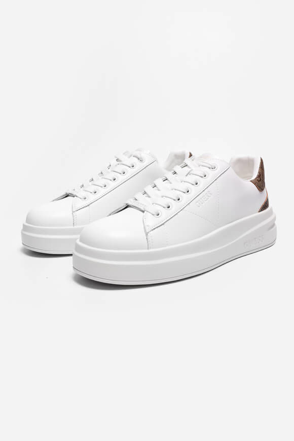 Guess Elbina Plateau Sneaker | White + Beige | Damen  | EU40 von Guess