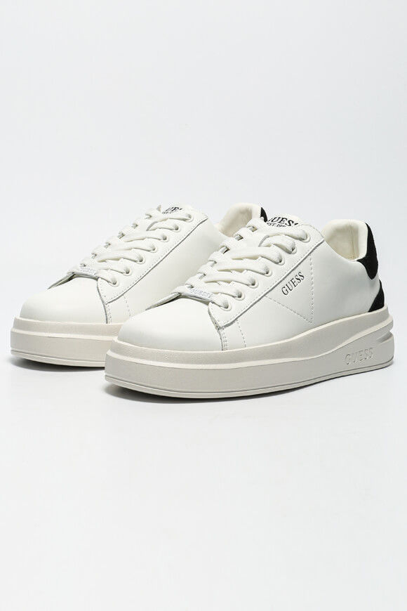 Guess Elbina Plateau Sneaker | White + Black | Damen  | EU40 von Guess