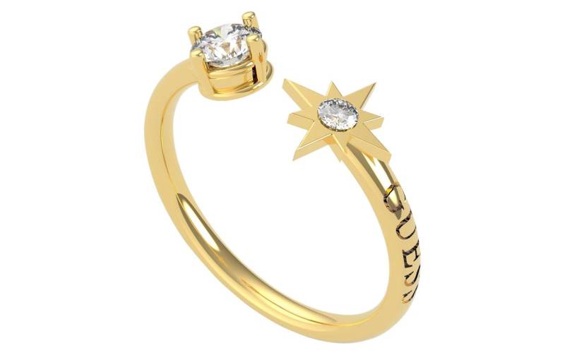 Guess Fingerring »Fingerring Wanderlust Edelstahl« von Guess