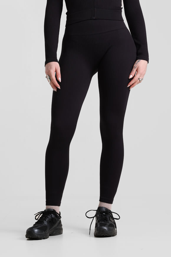 Guess Gerippte Leggings | Jet Black | Damen  | M/L von Guess