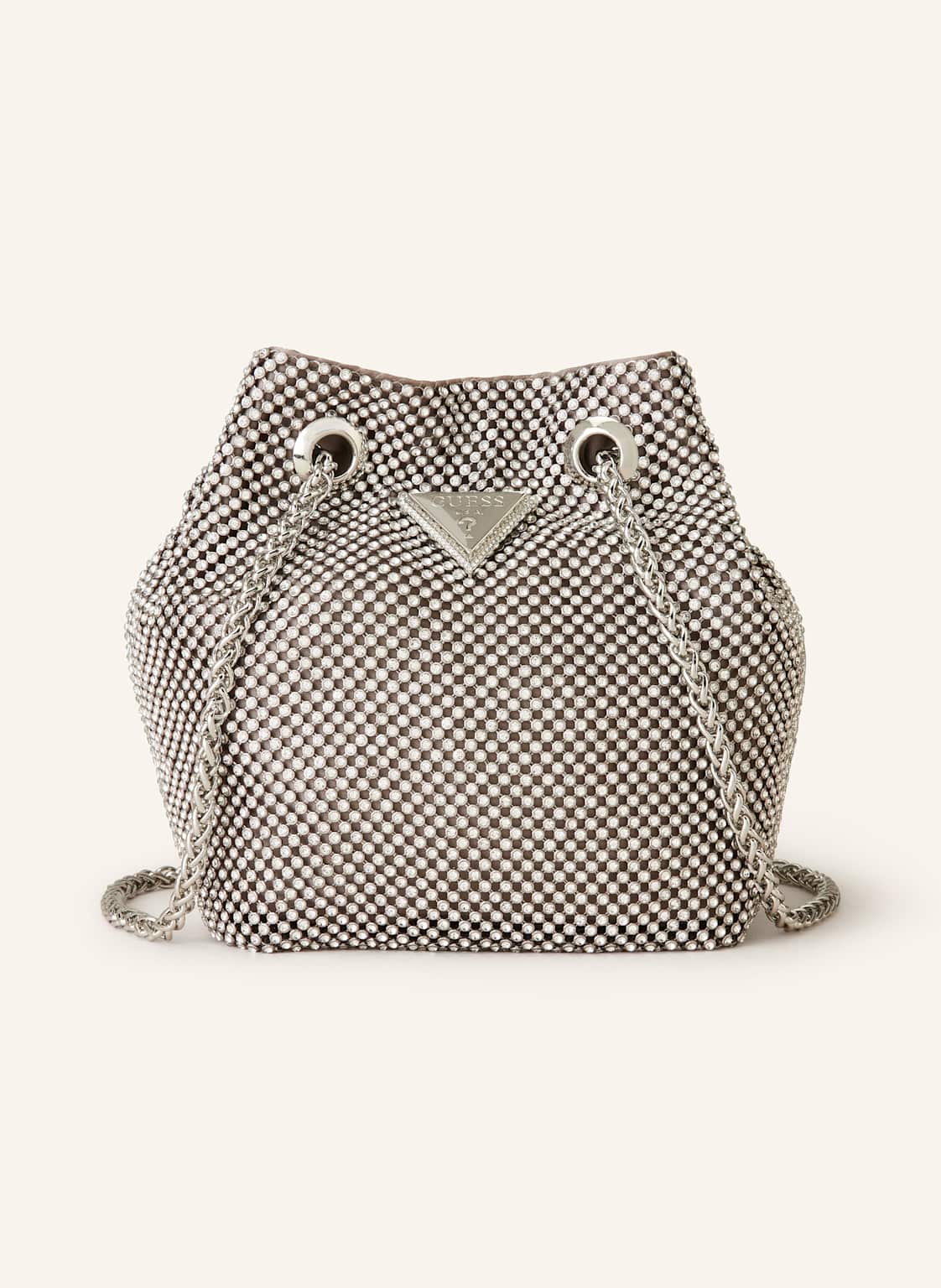Guess Handtasche Zalina Mit Schmucksteinen silber Guess Handtasche Zalina Mit Schmucksteinen silber von Guess