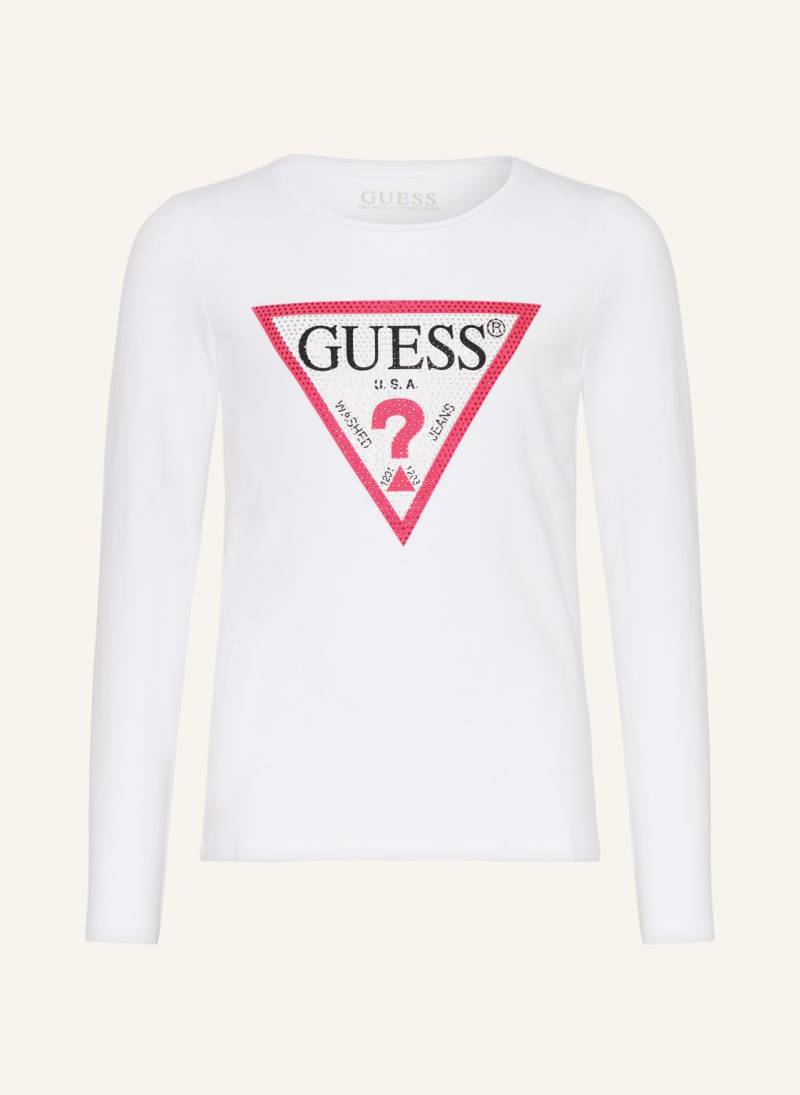 Guess Longsleeve Mit Schmucksteinen weiss von Guess