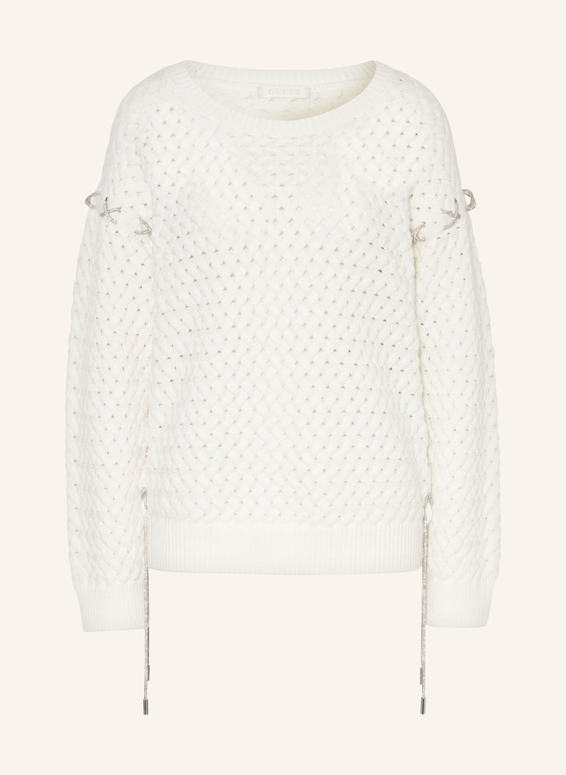 Guess Pullover Elliss Mit Schmucksteinen weiss Guess Pullover Elliss Mit Schmucksteinen weiss von Guess